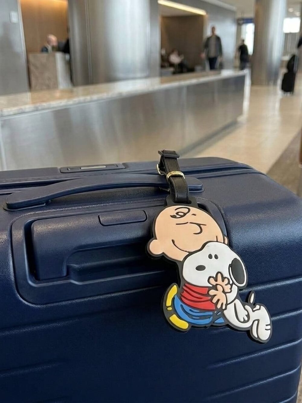 Snoopy & Charlie Brown Silicone Luggage Bag Handbag Travel Suitcase Tag Name ID